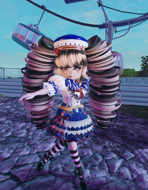 stylist_ninia's tweet photo. ☀️hello royals! I'm bringing you a sailor-style look! I wish it was a summer outfit for RH >3 ⚓️

tags: #royalehigh #sailor #outfit #tidalglow https://t.co/4OU3FUz54m