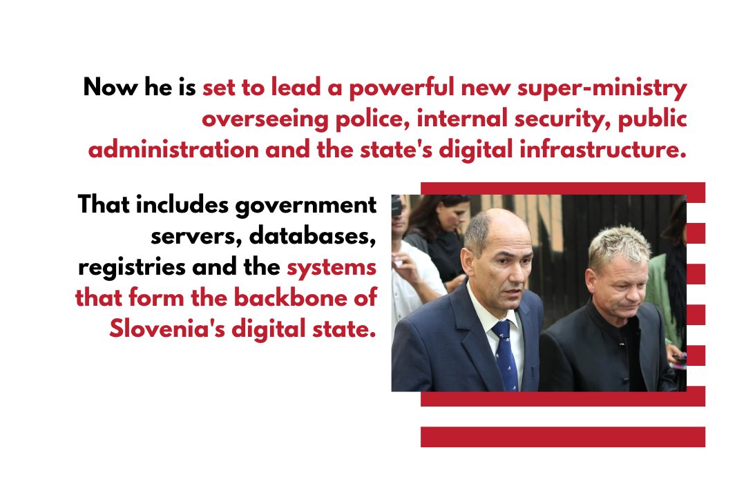 MVMC_24's tweet photo. Is Slovenia moving towards authoritarianism?
Janez Janša's long-time personal lawyer, Franci Matoz, is expected to lead a new ministry overseeing police, internal security, public administration and state digital infrastructure.
Where does democracy end and autocracy begin? https://t.co/ffI64nU86k