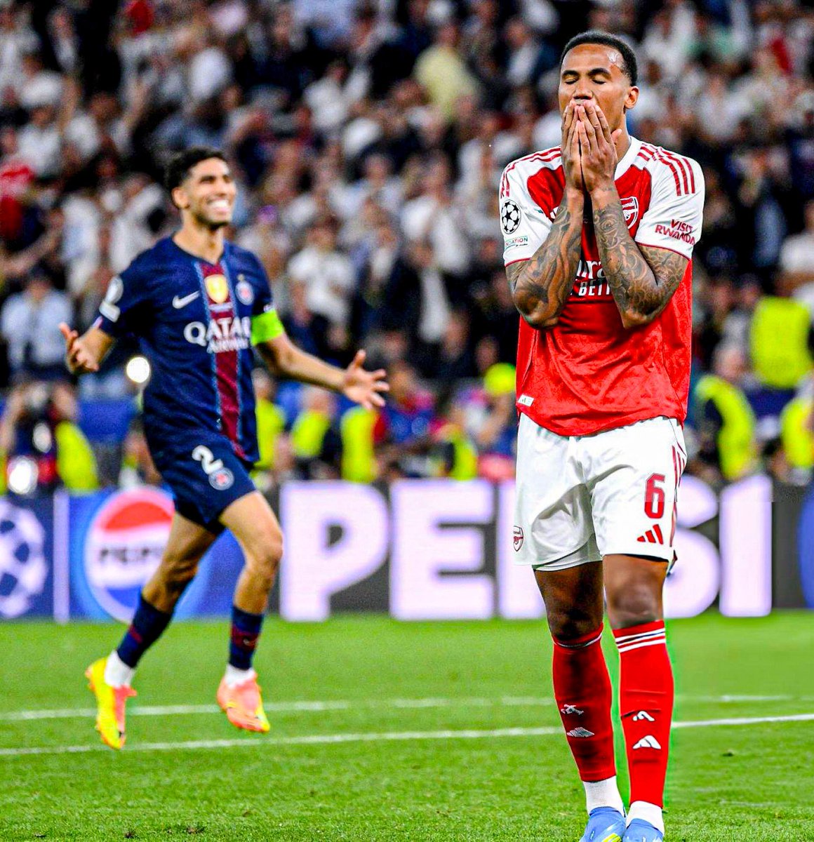 ArsenalWay's tweet photo. Massive respect to big @biel_m04 been unreal all season 💪 its a hard 1 to take but we will come back stronger ❤️ https://t.co/juXNFKjQqy