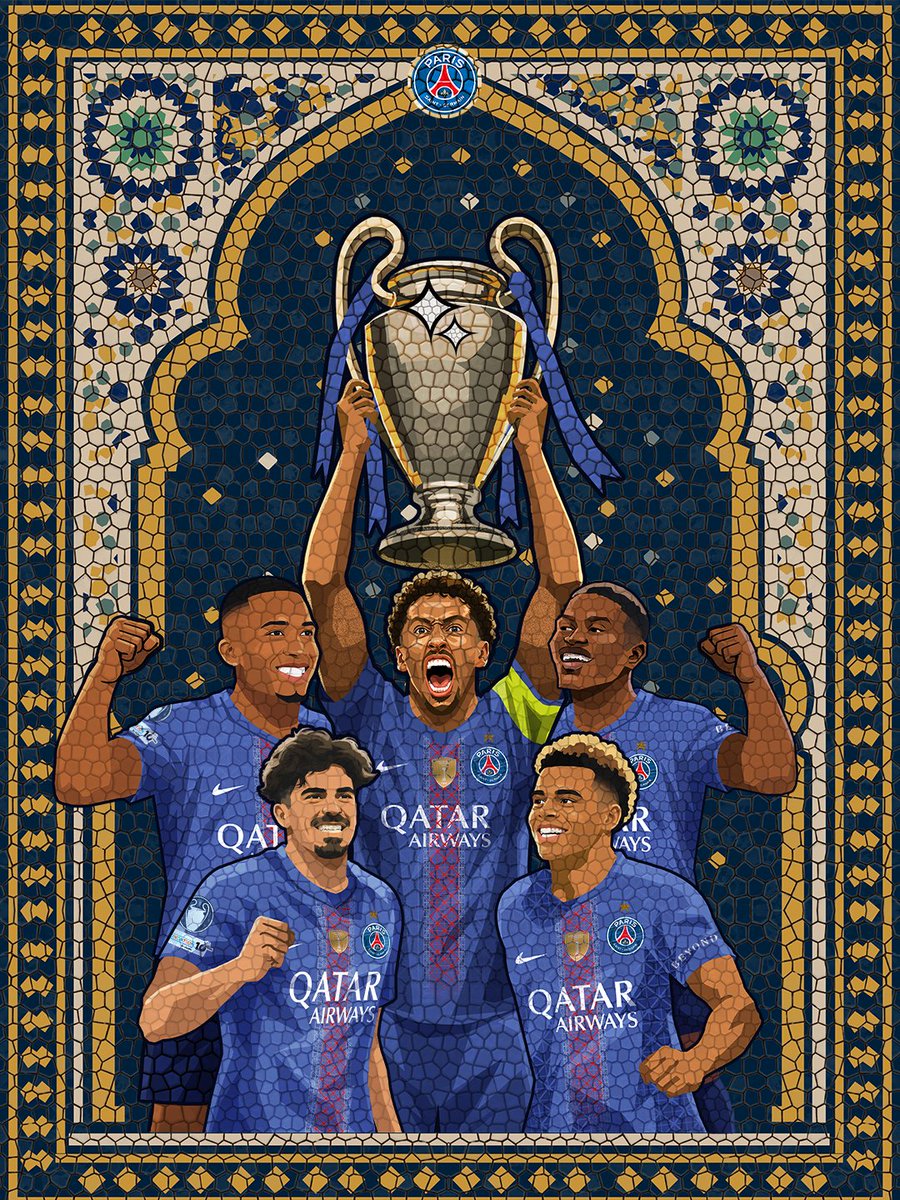 PSG_arab's tweet photo. الفرحة ديال الأبطال عندها طعم آخر 😍🏆 https://t.co/CnhfEcCVbM