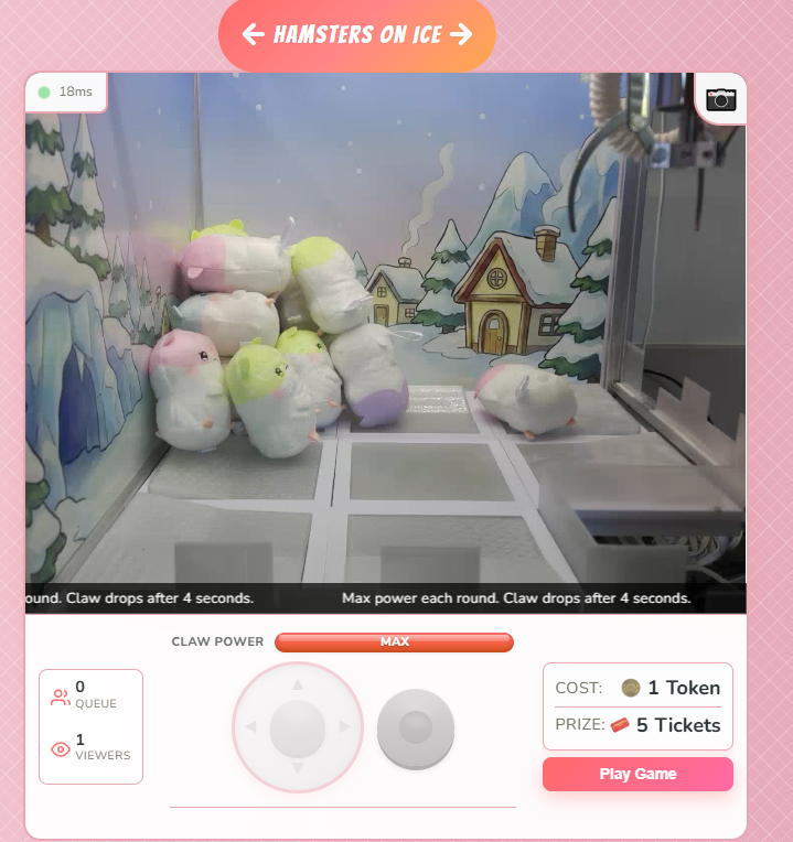 PrizeBots's tweet photo. While we are doing research and development on our next 4 games, checkout our free play open beta program!

You get free tokens every 24 hours.

Control robots in real-time across the world, win, earn tickets! https://t.co/HRvxJFwhXL