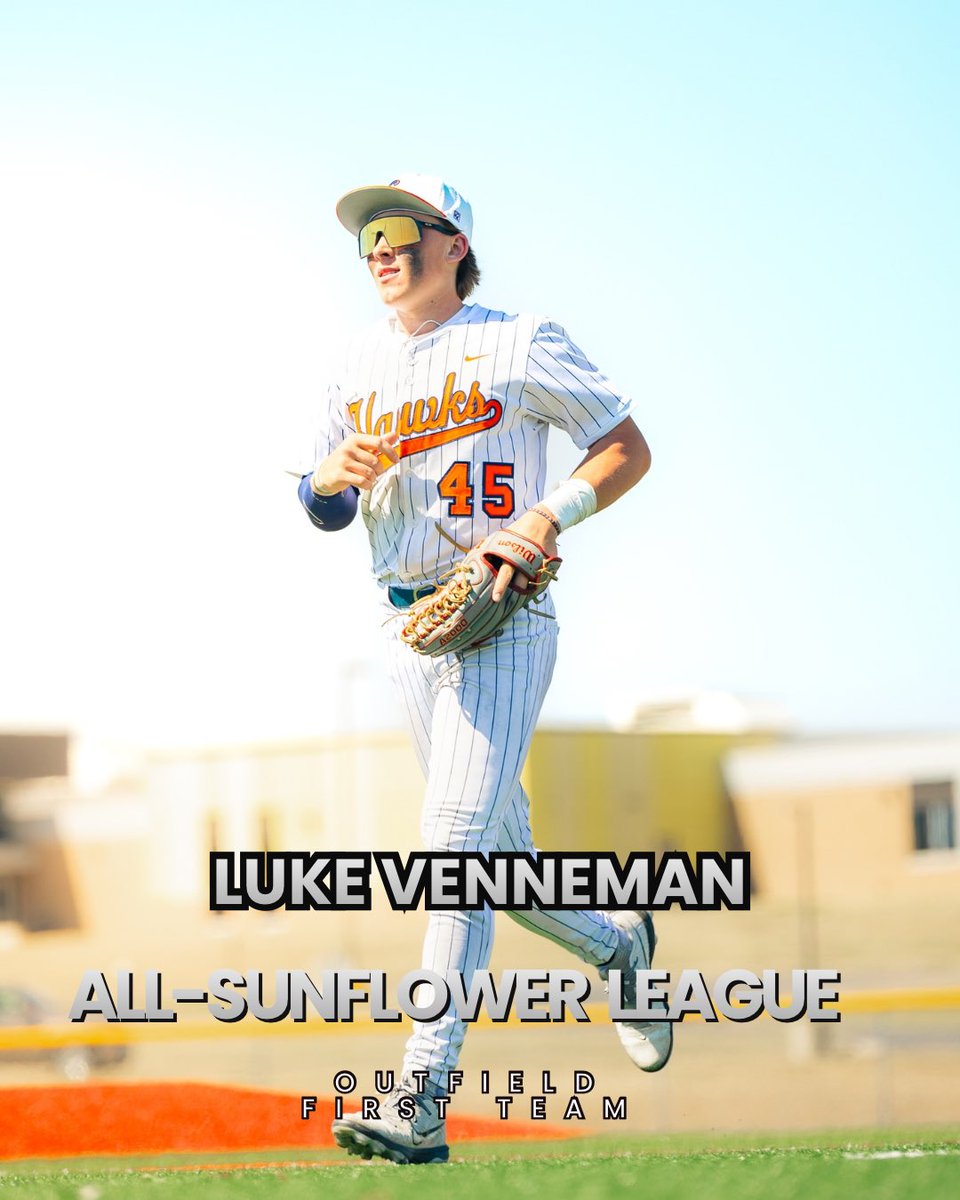 OEHawksBaseball's tweet photo. Congrats to Luke Venneman on being selected 1st Team All Sunflower League Outfielder! https://t.co/8ctLvk6IDM