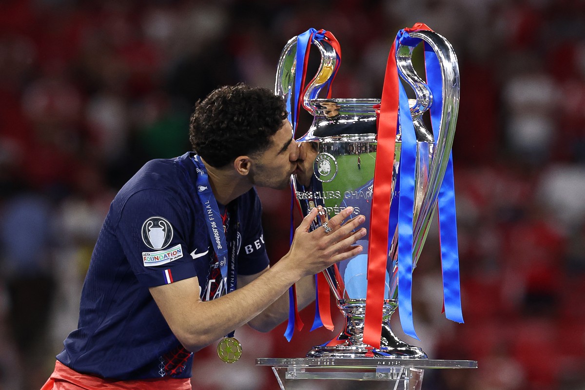 channelstv's tweet photo. #PhotoStory: Paris Saint-Germain's players celebrate after defeating Arsenal to win the UEFA Champions League final at the Puskas Arena in Budapest on May 30, 2026.

(Photo by AFP) https://t.co/fIM5GgrerO