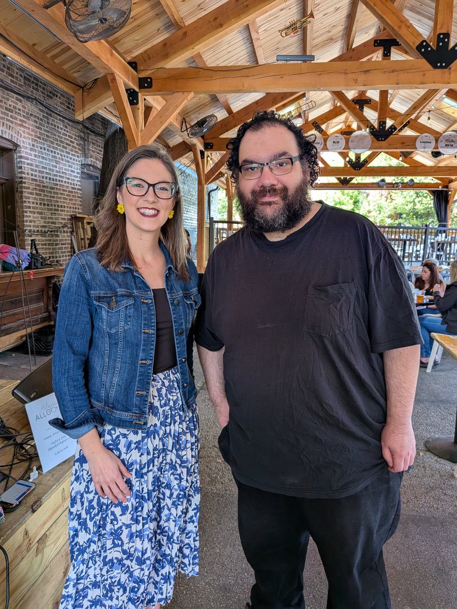SamScumaci's tweet photo. With Alyssa Allgood. One of my all time favorite jazz singers. This is really just the start of my birthday month. https://t.co/hAIE8AS9nR