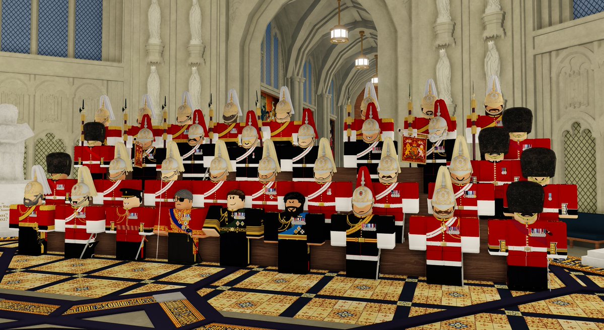 MODRblx_'s tweet photo. Today, at the State Opening of Parliment, the Household Cavalry alongside the Grenadier Guards lined the halls of Westminster. 

A long standing tradition kept in place by the regiments of the Household Division. https://t.co/IPPgtBjP45