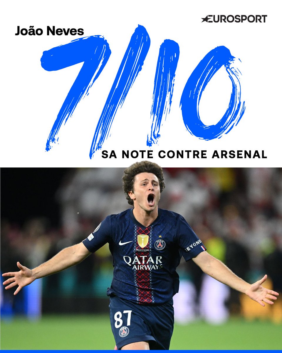 Eurosport_FR's tweet photo. Pour nous, l'infatigable milieu portugais est l'homme du match. Vous êtes d'accord ? 

Les notes des Parisiens contre Arsenal : https://t.co/talGbYRu2j #PSGARS https://t.co/jeJBRm1Tns
