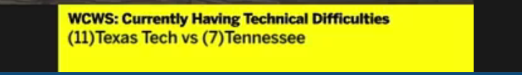 tanerdmedia's tweet photo. Oh no 

#RoadToWCWS #NCAASoftball https://t.co/6A2gZfXeRa