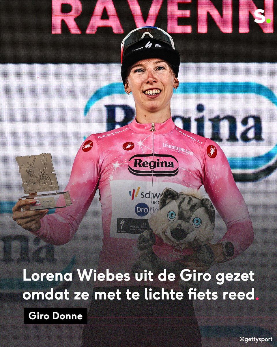 sporza_koers's tweet photo. Onwaarschijnlijk: Lorena Wiebes wordt uit de Giro gezet omdat ze met een te lichte fiets reed, Balsamo neemt de ritzege en roze over.

#Wielrennen #giroditaliawomen

https://t.co/y6jjtWebpP https://t.co/ynFS9AGsab