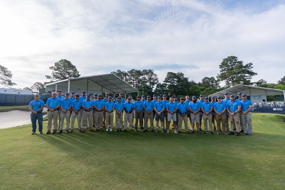 RaleighCC's tweet photo. As the players take on the course today, we want to recognize our dedicated agronomy team whose hard work makes championship conditions possible. Thank you to our entire agronomy team for your countless hours of work leading up to the @UNCHealthChamp. https://t.co/fn4kZAM1UX