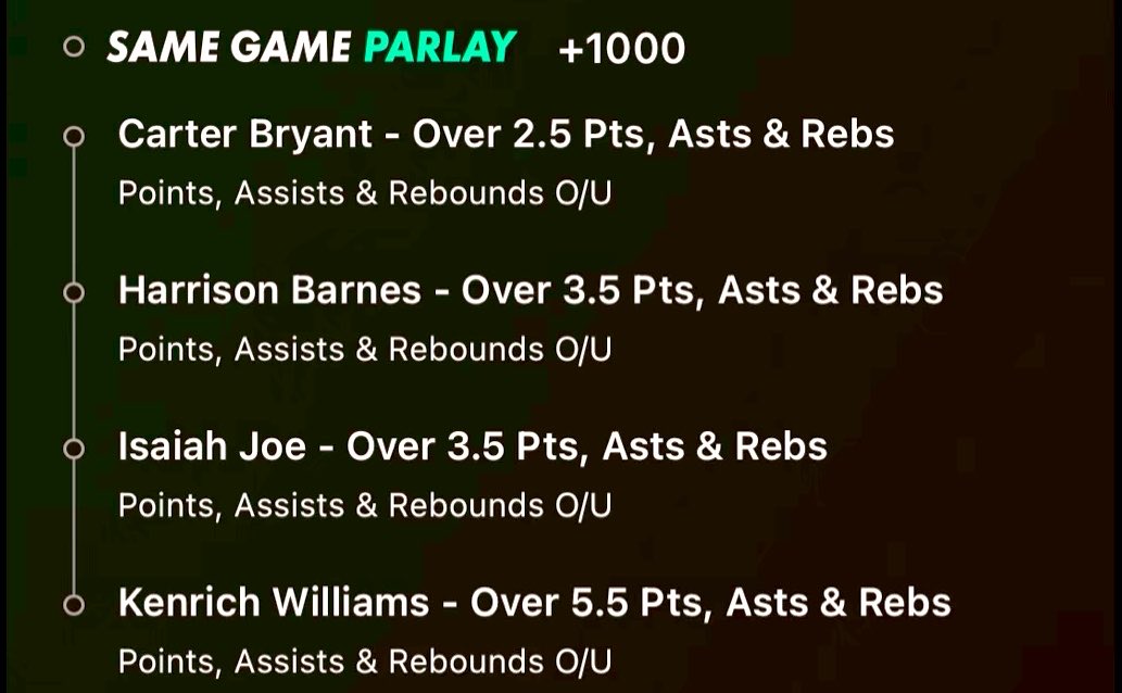 Plus1600's tweet photo. Thunder/Spurs PRA Parlay https://t.co/Wib7zT97lu