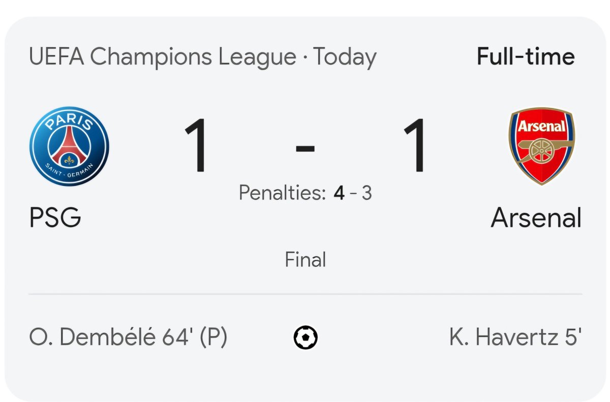 GenesisWaba's tweet photo. #PSG has won the game against #Arsenal https://t.co/UgX5CeSLIM