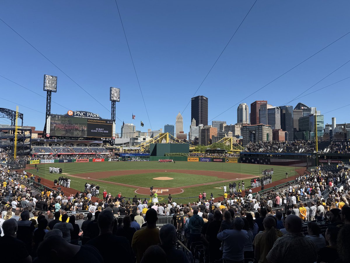 KevinAdams26's tweet photo. Evergreen tweet. But. Name me a better ballpark in America than PNC Park. 

Pittsburgh Skyline is hard to beat. 

Let’s Go Bucs. https://t.co/2UqCiz4ahJ
