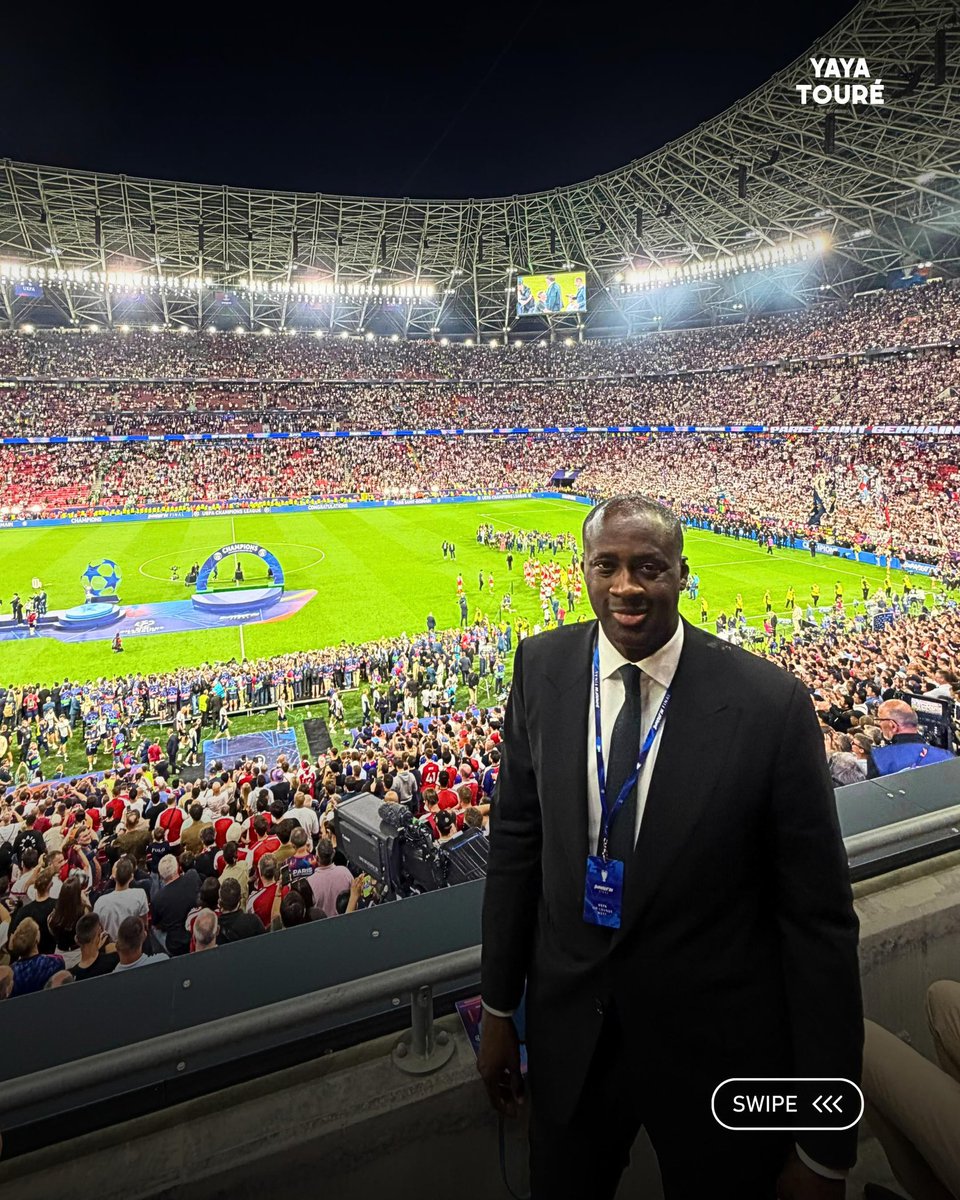 YayaToure's tweet photo. Congratulations PSG and Luis Enrique! Two in a row 🏆🏆

Arsenal will be back in the final again soon I’m sure. https://t.co/GcfXYwU2wu