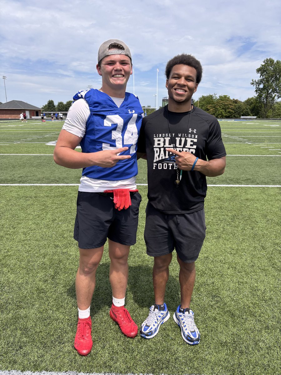 CaysonR_11's tweet photo. Had a great time today at @LWUfootball today! Thank you for having me out! 
@CoachKleckler @DariusJr17 
@Coach_Gurau @MontCentralFB @wyattpage6 https://t.co/IYVHclZ8kY