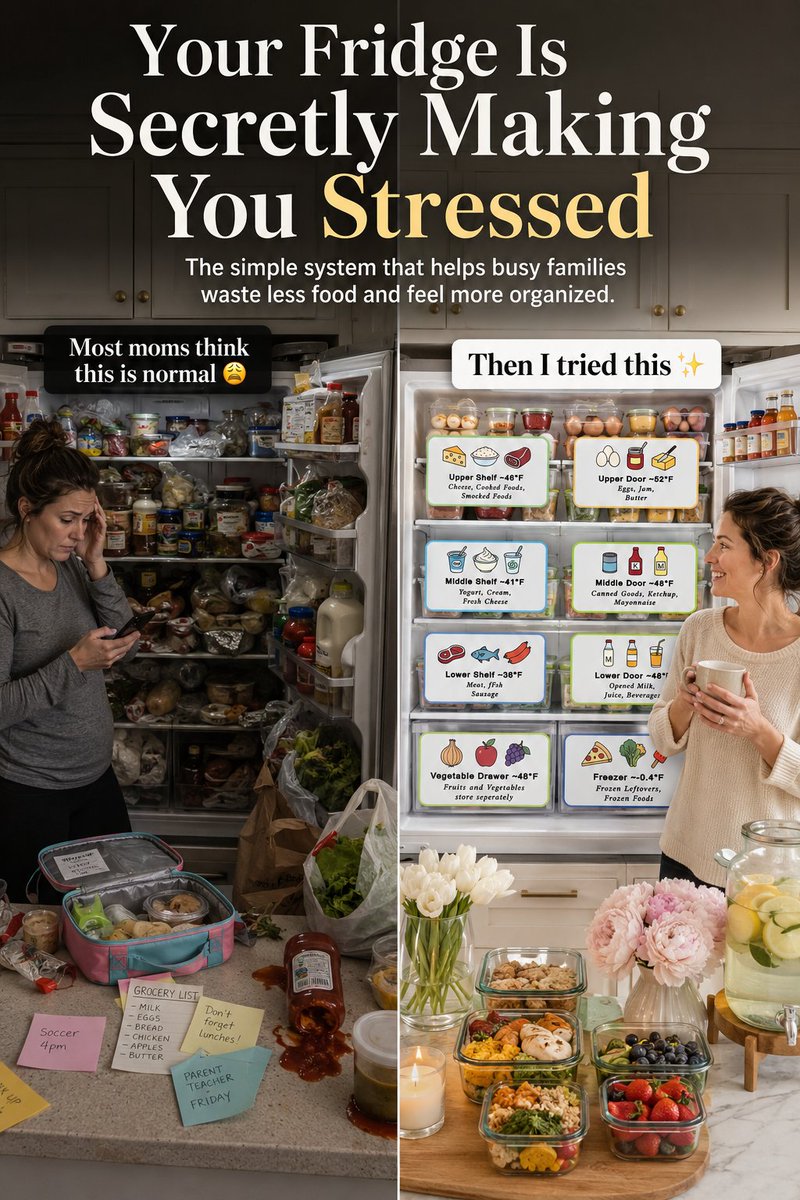 StickerinoShop's tweet photo. Your fridge might be creating more stress than your schedule.

https://t.co/OZHjSDWhR5

When food has no home:
❌ Groceries get forgotten
❌ Food gets wasted
❌ Meal prep feels overwhelming
A simple fridge zoning system can completely change how your kitchen feels. https://t.co/k0gFSARw2F