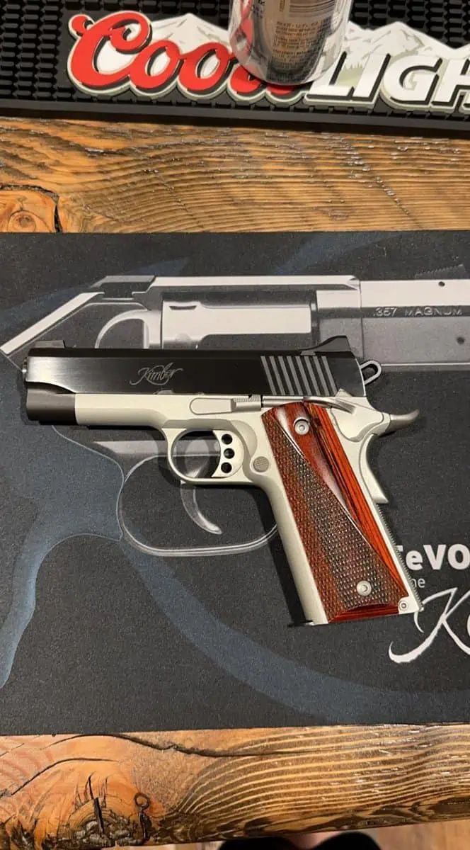 TacticalShit's tweet photo. Kimber Pro Carry 2 9mm — Archive note.

Compact pistol with two grip sets and a clean carry-focused setup. Documentation date: Saturday, May 30, 2026. https://t.co/HohfjpS5MT