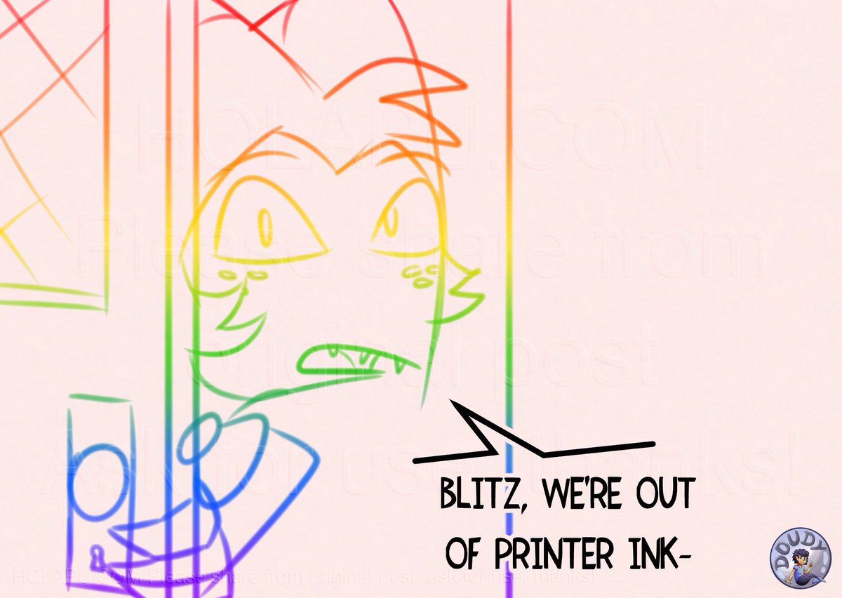 Doudy_MerDood's tweet photo. Happy Pride Month!
So who else identifies as a printer? I repeat: who else is part of the majority in Hell?

Figured Blitz would look nice as merch like this, so... Check this: https://t.co/KOyzCD8Hl5 😉

#blitz #moxxie #Doudy #helluvaboss #Pride #pridemonth https://t.co/nYYIAePFBH