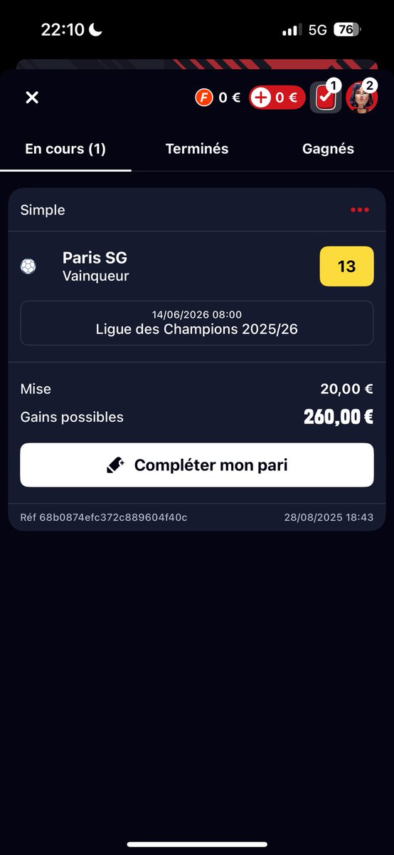 Samhedgee's tweet photo. Le 28 août 2025 j’ai mis psg vainqueur ldc j’étais vla content j’vois en fait c’est ligue des champions handball allez 🤣 https://t.co/e4w9HG7BLa