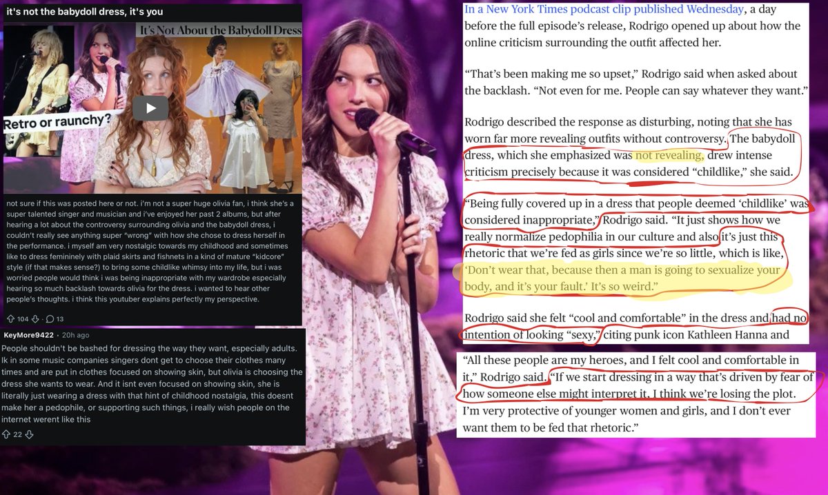 hxtecupcakes's tweet photo. @halooverdose @nutsbabey @prettywildangel olivia rodrigo (23) is going through the same thing right now and it's bc you weirdos can't handle seeing young women dressing how they want to dress - modestly, mind you - without sexualizing it https://t.co/a2lBKtpvCC