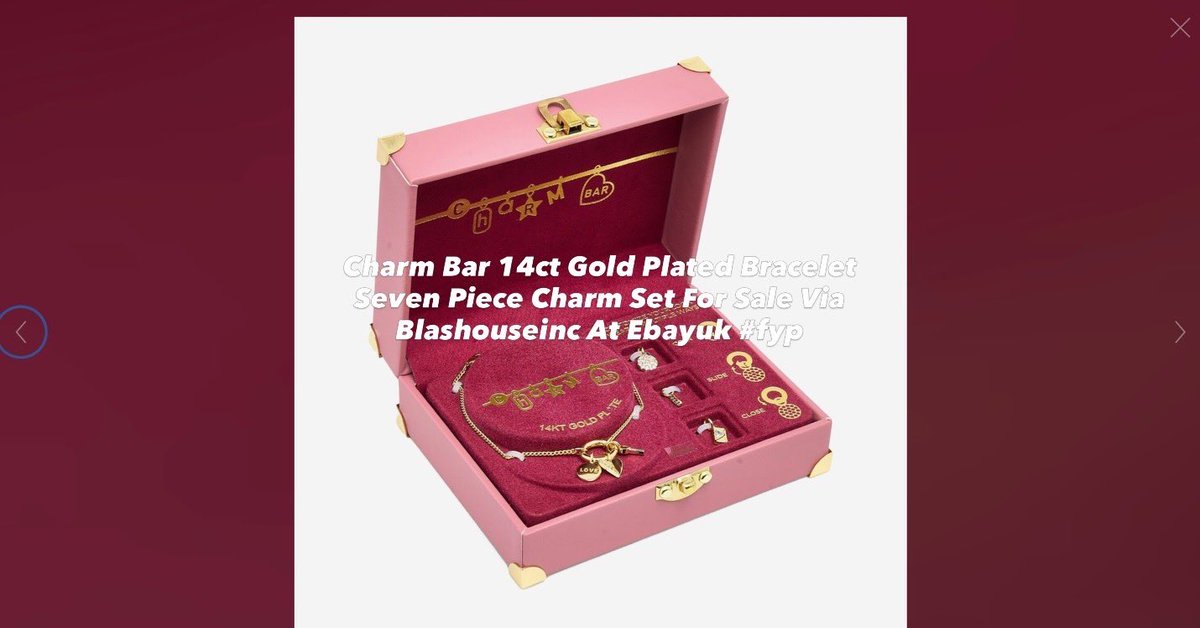 blashouse's tweet photo. @blashouseinc Charm Bar 14ct Gold Plated Bracelet Seven Piece Charm Set available For Sale at #Blashouseinc Via @eBay_UK . Discounts &amp; Offers available checkout our other listings, payment options available,we have other items @Etsy .Fast shipping Worldwide https://t.co/ffP685R5OE