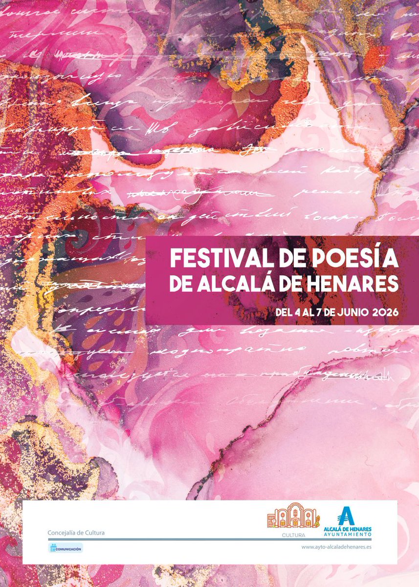 marquezdarius's tweet photo. Estáis todos invitados al Festival de Poesía de Alcalá 2026. Lo hemos preparado con mucho cariño y entusiasmo. Comenzamos este próximo jueves, día 4 de junio. ¡No faltéis! https://t.co/G5xvxsET8T