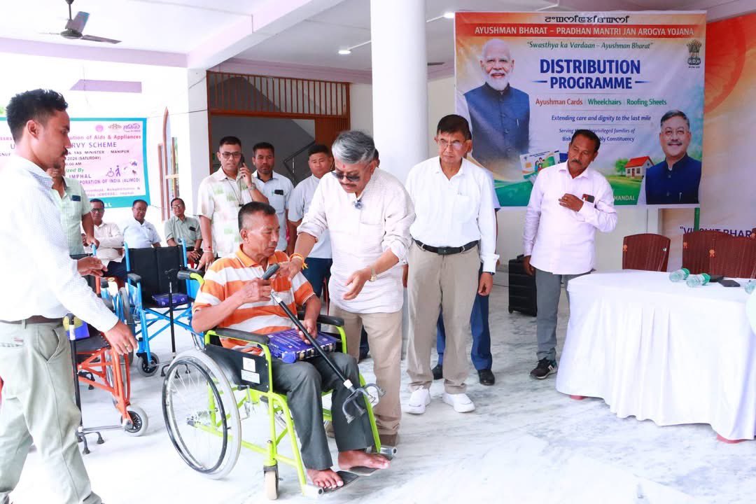KonthoujamG's tweet photo. Today at Ningthoukhong, Wheelchairs, Health Cards, and Roofing Sheets were distributed to deserving beneficiaries as part of our commitment to public welfare and support. Grateful to everyone who contributed to making this initiative possible. Together, we continue to work towards improving lives and strengthening our society.