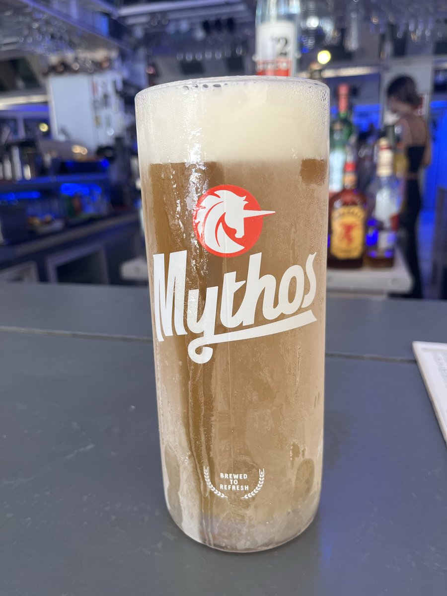 Therainmaster's tweet photo. @PintsBeauty glorious mythos @HarbourBar Kassiopi, Corfu https://t.co/8nWLtQlAwx
