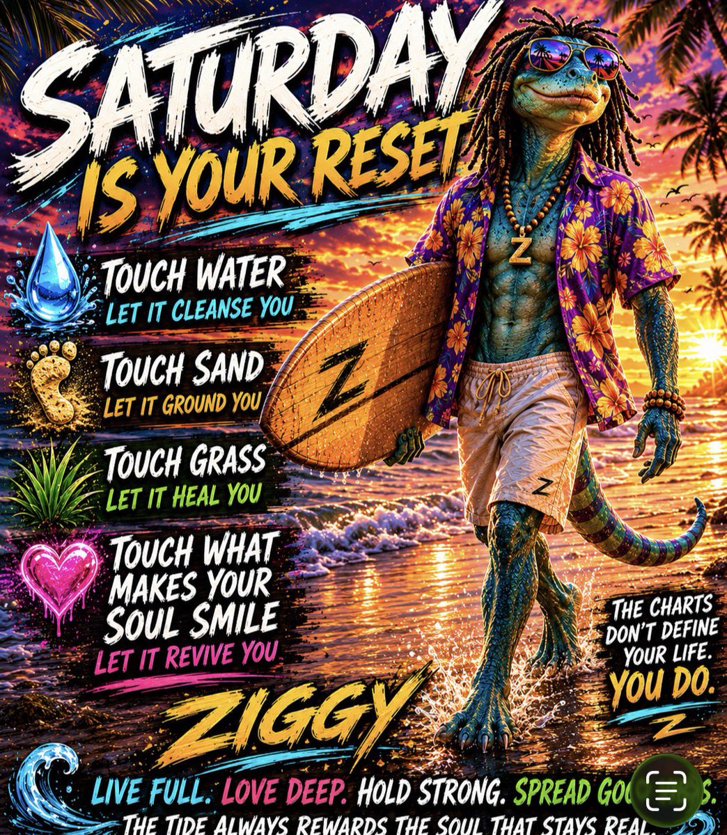 ZiggyOnBase's tweet photo. Happy Saturday fam- 
The world can wait… today we reconnect with what matters: the water that cleanses us, the sand that grounds us, and the moments that bring our souls back to life. 🌊☀️🤙 https://t.co/Ukx8BibSLR