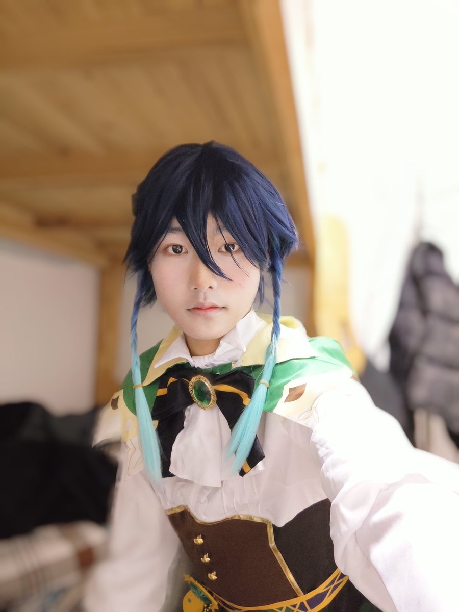 CL3477's tweet photo. 感觉和温迪的风格有点不太一样啊꒰* ॢꈍ◡ꈍ ॢ꒱✿唔
#男娘 #cosplay #男の娘 #原神 #温迪 https://t.co/3ToBkPdaSV