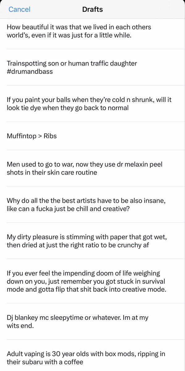 lukebunga's tweet photo. My drafts are like dante’s inferno https://t.co/lv0jmCQb8K