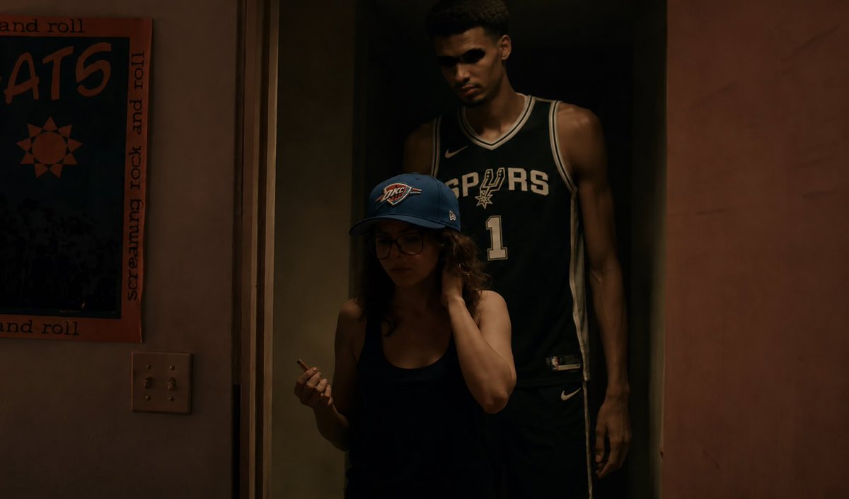 TitanXeeter's tweet photo. Thunder fans are going to be haunted by Wemby all offseason after tonight. https://t.co/oESVWxT1Ok