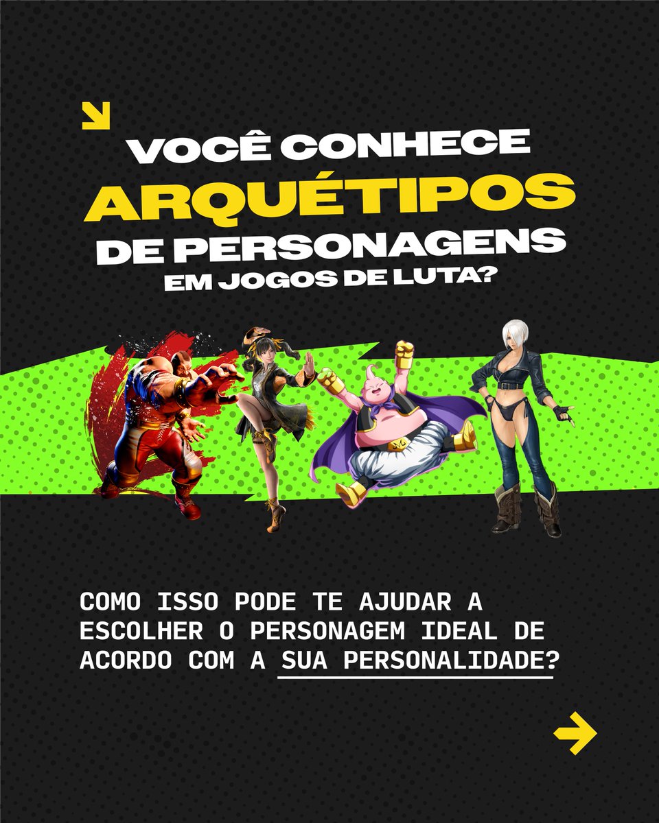 VersusOne_'s tweet photo. Você sabe o que são arquétipos em jogos de luta? 🥊

Entender como cada estilo funciona muda totalmente o seu jeito de jogar (e deixa tudo bem mais divertido).

Separamos os principais tipos pra te ajudar a escolher seu próximo main. 

Se liga no fio: 👇🧵 https://t.co/GyJpKDCSsc