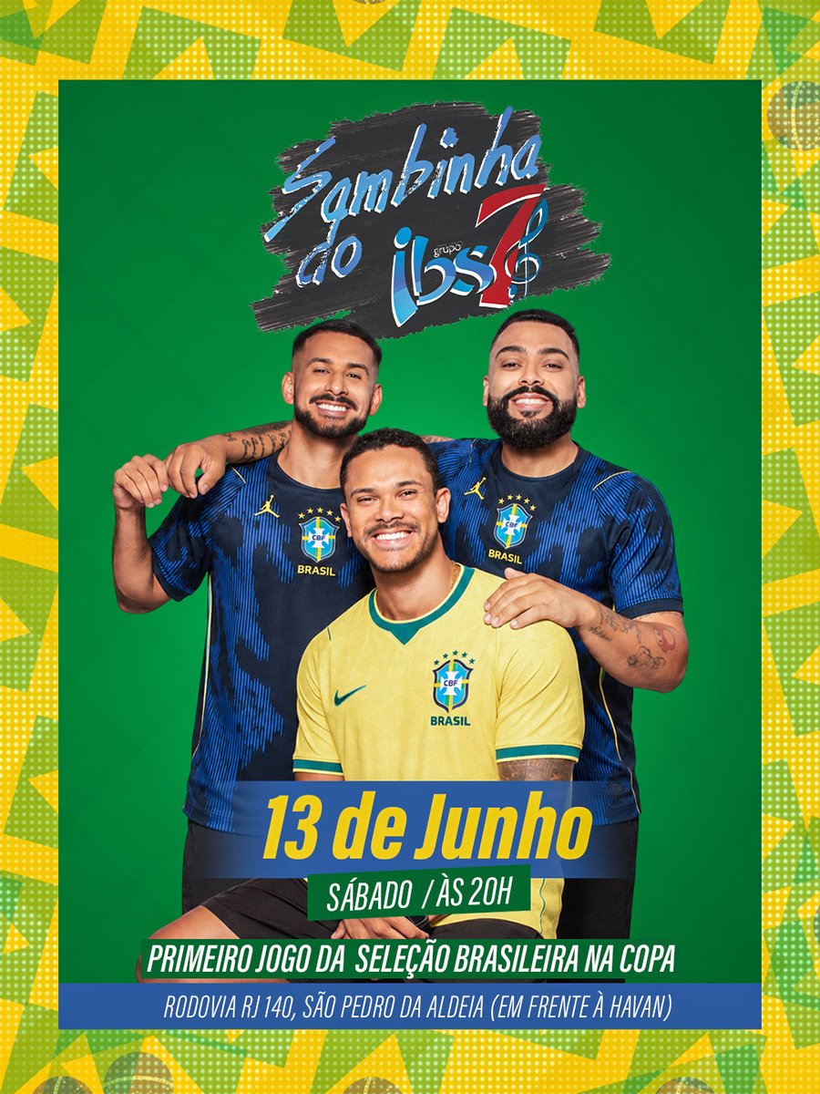 Matheusibs72's tweet photo. Sambinha do IBS7 dia 13/06 ✅ https://t.co/whDsfs4E2C