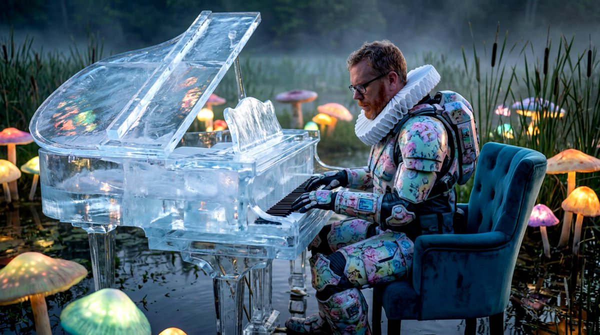 Jur4551c's tweet photo. AI is getting wild: 'I'm sitting on an armchair in a marshland playing a piano made of ice. Wearing a floral space suit. Mind blown by https://t.co/xpecJwWUYm! Try it out: https://t.co/66qWv6C9Bd
#AIPortrait
#RealisticAI
#NewProfilePic
#GenerativeAI
#AndroidApp
#personacloneai https://t.co/01ydIBoowI