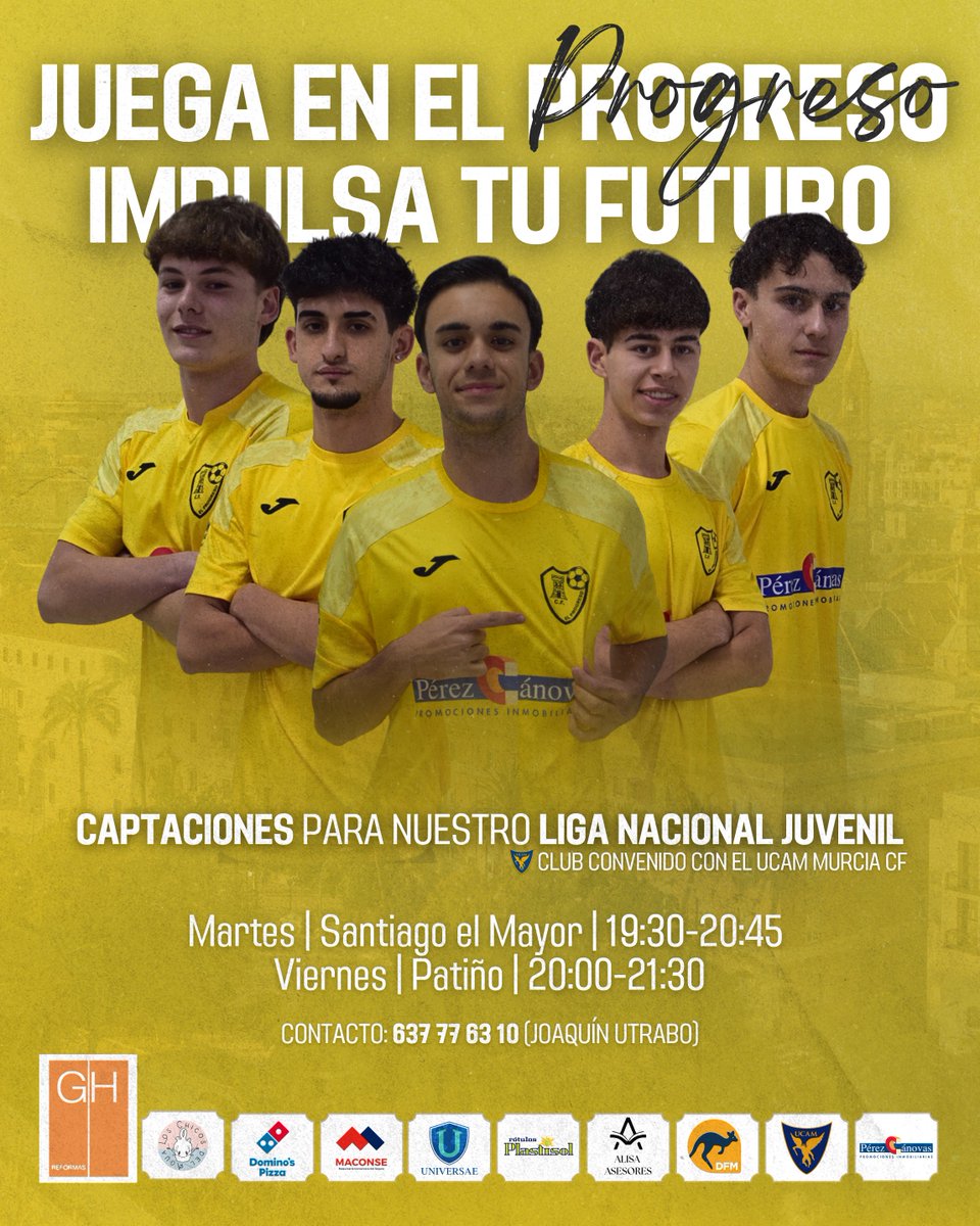 cfprogreso's tweet photo. Juega en el Progreso. Impulsa tu futuro.

Jornada de captación para nuestro Juvenil Nacional🏋🏻‍♂️

🗓️ Martes | 📍 Santiago el Mayor | ⌚️ 19:30-20:45.
🗓️ Viernes | 📍 Patiño | ⌚️ 20:00-21:30.

📞 Contacto: 637 77 63 10 (Joaquín Utrabo)

#SomosProgreso https://t.co/xFuikQOWQu