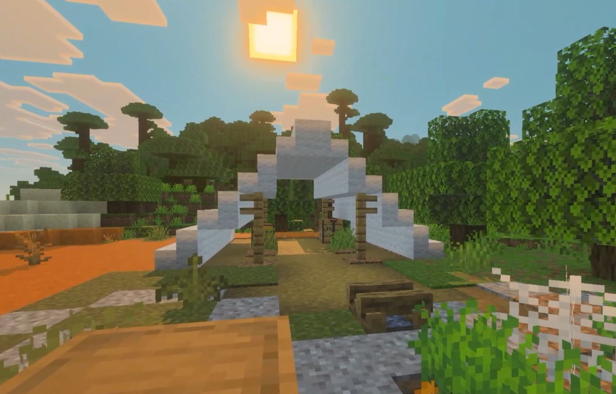 StickyPistonEU's tweet photo. Even more future Game Drop teasers! A structure: The Abandoned Camp ... AND NEW WOOL STAIRS &amp; SLABS!! Coming to testing this Summer #MinecraftLIVE https://t.co/Fjv0IXamXF