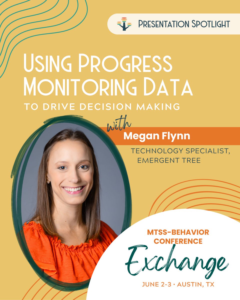 EmergentTree's tweet photo. Progress monitoring turns behavior data into timely next steps. Join Megan Flynn at the MTSS-Behavior Conference Exchange to explore how teams analyze data, plan instruction, and support student growth. See you next week! https://t.co/v9cWGjio8V