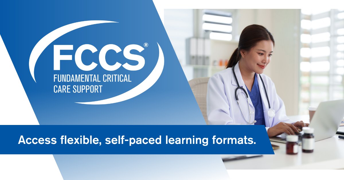 SCCM's tweet photo. Build confidence in recognizing and managing critically ill patients with the SCCM Fundamental Critical Care Support course. Plus, with a flexible online format, you can learn anytime, anywhere! Get started: https://t.co/WSwDq5Uq1S
#SCCM https://t.co/4OZ2o8ufKB