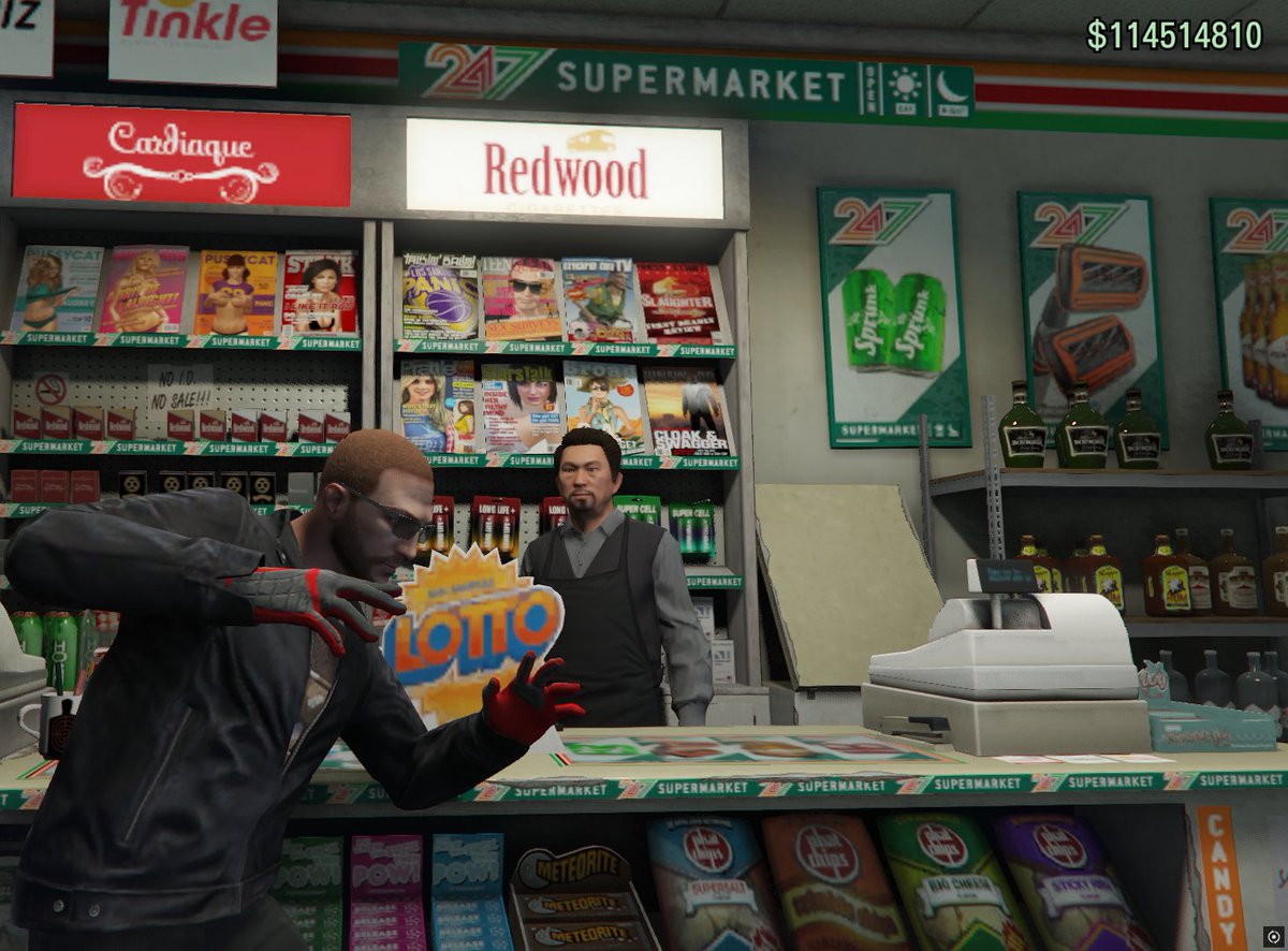 MEINSChannel's tweet photo. GTA5での所持金"$114514810"にしてみたドッキリTV!
NO AI !! #淫夢 https://t.co/pGW5u7QMH2