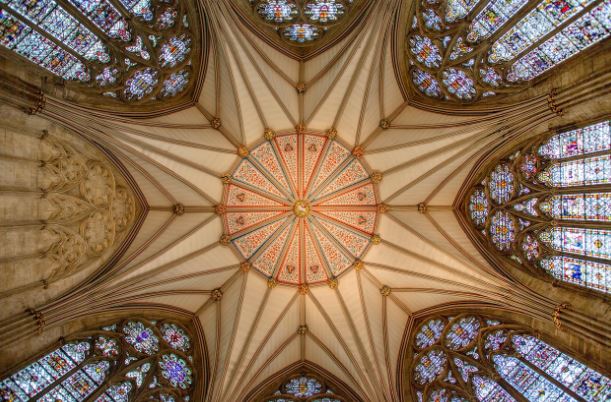 DiCarloRSC's tweet photo. "Glory be to The Father and to The Son and to The Holy Spirit." May 31 2026, Trinity Sunday. "I Am Who I Am."-Exodus 3:14. Image: York Minster Cathedral, UK. https://t.co/HEvOhzCodn