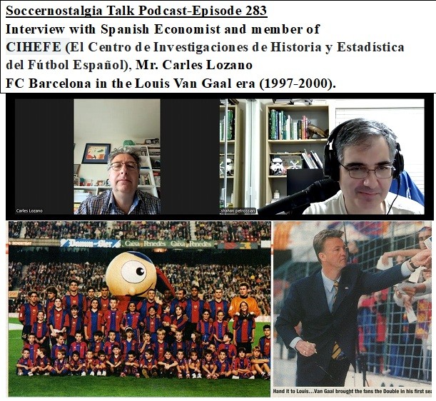 sp1873's tweet photo. The 283rd episode of my podcast, 🎙️'Soccernostalgia Talk Podcast’ is up. For this episode, I interview @carleslozano of @cihefe as we discuss FC Barcelona in the Louis Van Gaal era (1997-2000). @real1888letter
https://t.co/0awIOPcIxo https://t.co/LTH1qF4kVp