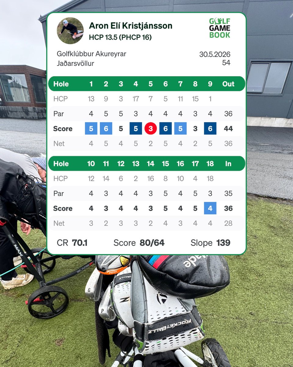 aaronekris's tweet photo. Slot out og beint út í PB! ⛳️ https://t.co/21d7qExMKk