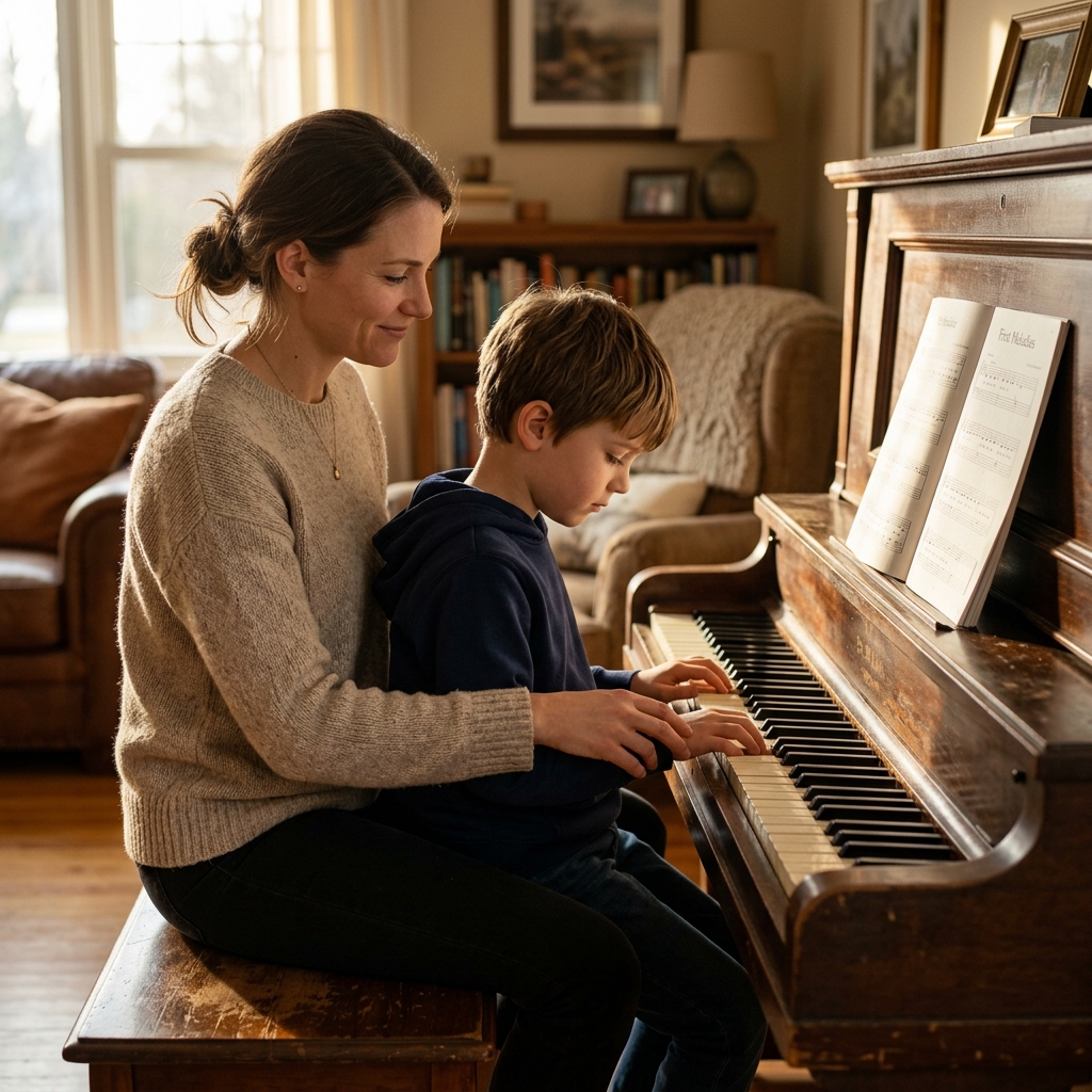 BillFeaver's tweet photo. Something occurred to me this weekend while thinking about my daughter, Erin, sitting down at a piano bench next to her 10-year-old son, Jack.

Let me back up.

Erin took piano lessons for about seven years when she was a kid. She also played the saxophone, dabbled with the guitar. She worked at it and got pretty good.

Then life happened.

You know how it goes. Adulthood shows up and suddenly the things you once practiced every day just... stop.

But this summer, Erin decided to pick piano back up. And here's the part that got me.

She's not just taking lessons again.

She's taking them WITH Jack.

Side by side on that bench. Learning together. Erin is a teacher by profession, and she's doing what great teachers do. She's modeling it. She's nurturing him through the frustration, the wrong notes, the "I don't want to practice today" moments.

She's not standing behind him saying "go play piano."

She's sitting beside him saying "let's play piano."

And I thought... I know exactly where she learned that.

My dad was a farmer. And when it came time for my brother and me to learn, Dad didn't hand us a manual and walk away.

He worked right alongside us.

Every task. Every early morning. He taught and mentored us by doing the work WITH us, not just telling us about it.

That stuck with me for life.

Here's what I've noticed in business (and honestly, in everything worth doing):

The best mentors don't just point the way. They walk the road with you for a while.

And persistence in that process leads to something beautiful.

Talent matters, sure. But talent without consistent effort and guidance? It fades. Just like Erin's piano did for those years when life got busy.

Skill gets developed through showing up, doing the reps, and having someone beside you who's already been through the hard part and is willing to sit on that bench with you anyway.

Whether it's piano lessons, farming, or building a business from home... the principle is the same.

Find someone who will work alongside you. Not just cheer from the sidelines.

And if you're further along than someone else? Be that person for them.

Sit down on the bench. 🎹

What's something a mentor (or parent, or friend) modeled for you that changed how you approach your work? I'd love to hear it.