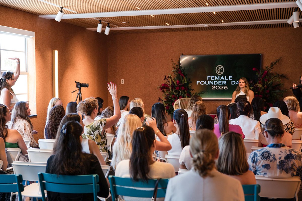 thechrismeade's tweet photo. Last Friday, we hosted Female Founders Day with surprise guest, Michele Romanow, from Dragon's Den. 

Our ladies at The Founders Club loved it.

Dragon’s Den is the Canadian version of Shark Tank, where founders pitch their products and ideas to a panel of experienced investors to secure critical funding and business partnerships to scale their businesses to the next level.

Michele was the perfect fit, as she believes that the world's toughest challenges can be only solved by entrepreneurs. She’s committed especially to helping the founders who didn’t go to the right schools or grow up in the right families get their chance to make a difference.

She says “hustle should always matter more than pedigree.” And I couldn’t agree more.

Michele co-founded and led Clearco (formerly Clearbanc) to become the world’s largest e-commerce investor, investing over $3.2B in over 7,000 different companies across 10 countries. They’ve now backed 25x more women than the VC industry average, plus founders in all 50 states in America by using AI to make investment decisions instead of humans. 

Michele has been an investor on Dragons’ Den for over 6 seasons now, with dozens of angel investments including Endy (acquired by Sleep Country for $89M), TruLocal (acquired by Emerge for $17M), RVezy, https://t.co/6xrzzmYjNj, Haus, https://t.co/pzvexJjZ7P, Sheetex, Signos, Mastermind, Inkbox, TruFan, Lillia, Lucky Iron Fish, https://t.co/WhrVar45xa, Swyft and https://t.co/uke0OUbSbm. Voted Angel Investor of the Year in Canada. 

Huge thanks to Michele for putting on an absolute masterclass, and to the TFC team for making this happen!