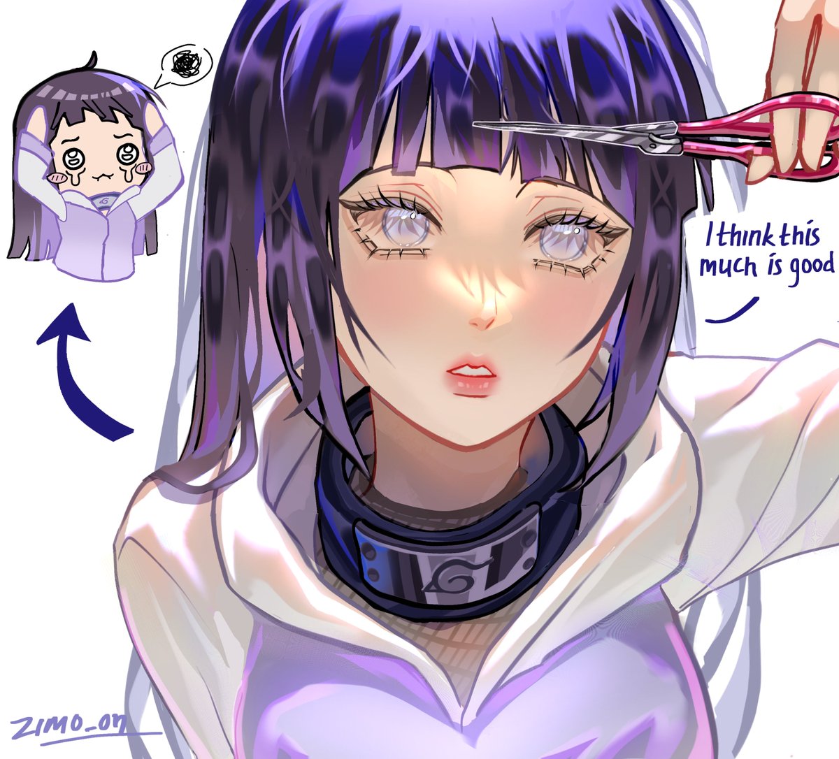 zimo_on's tweet photo. Girl with bangs problem https://t.co/8SX7C1v4NW