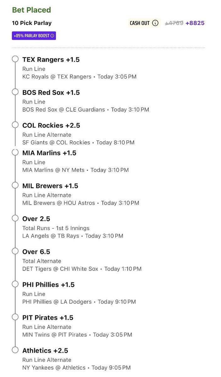 Promos319's tweet photo. Draft Kings MLB Stepped Up promo ⚾️

Fair value +6970, +26.2% EV. Would go up to 0.1 units 🔥

Link to the bet will be in the replies below ⬇️ https://t.co/nB9ksGxUVj
