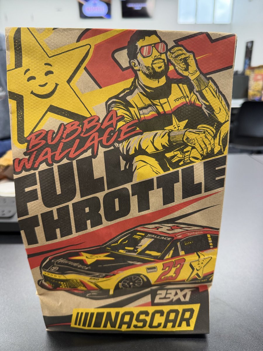 madsakm's tweet photo. Super neat goody bag given out by Hardee’s and 23XI to media center folks! https://t.co/KO1rGXVsue