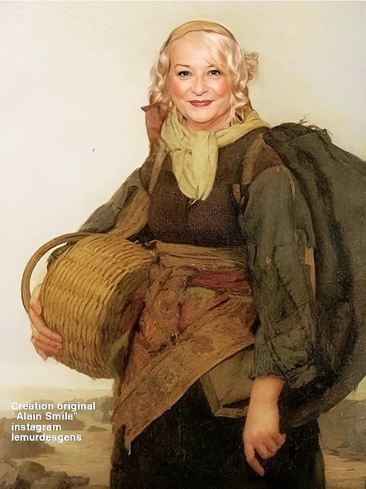 AlainSmila's tweet photo. Josiane Balasko. #josianebalasko ( Réalisé sans IA)

"J'ai utilisé une vraie toile de l’artiste Eugénie Marie Salanson (1836–1912) 

Création  unique "Alain Smila" France 🇨🇵 Paris 🇨🇵 Actuellement sur ma page instagram 😇 https://t.co/8sjtVbL8LU