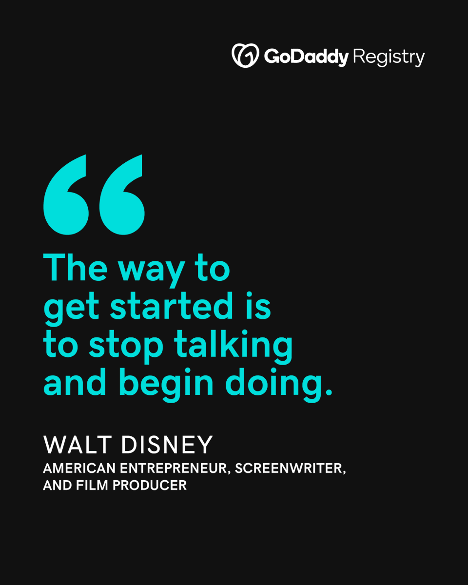 GoDaddyRegistry's tweet photo. Planning has its place.
Progress starts when you take action. 💡

#GoDaddyRegistry #BusinessGrowth https://t.co/4BeMG8r9ae