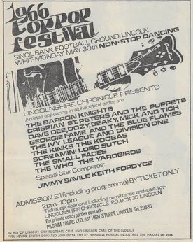 roomforravers's tweet photo. 30 May 1966 - An all-day show at Lincoln City Football Club includes Small Faces, The Who, the Yardbirds, the Kinks, Alan Price Set, the Action, the Koobas, Georgie Fame and Dave Dee, Dozy, Beaky, Mick &amp; Tich.
#6TYAT #OTD #smallfaces https://t.co/EvVCnmKr5s